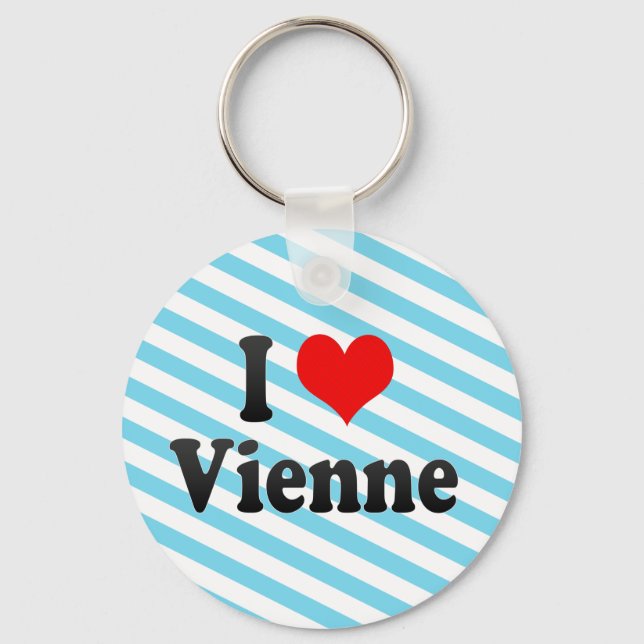 Porte-clés I Love Vienne, France (Recto)