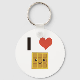 Porte-clés I love Waffles