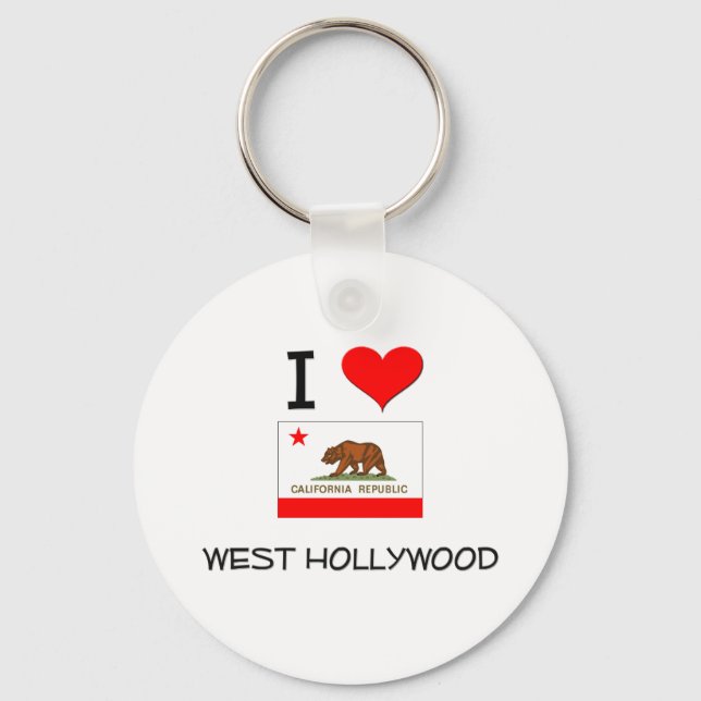 Porte-clés I Love WEST HOLLYWOOD California (Recto)
