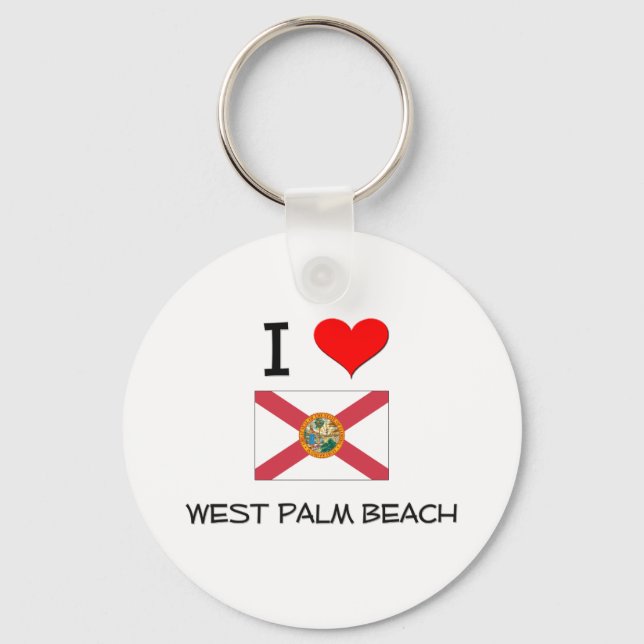 Porte-clés I Love WEST PALM BEACH Floride (Recto)