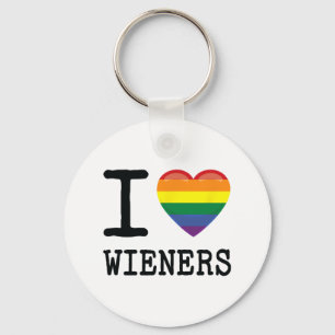 Porte-clés I Love Wieners A Rainbow Pride Lgbtq Gay Biual Hom