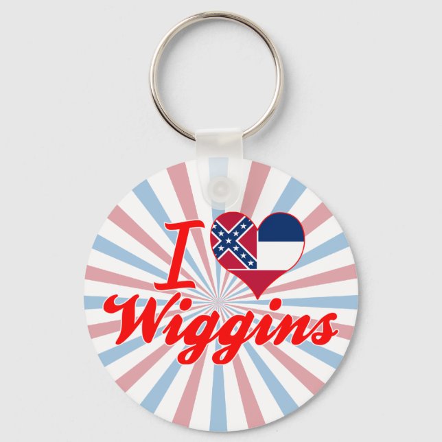 Porte-clés I Love Wiggins, Mississippi (Recto)