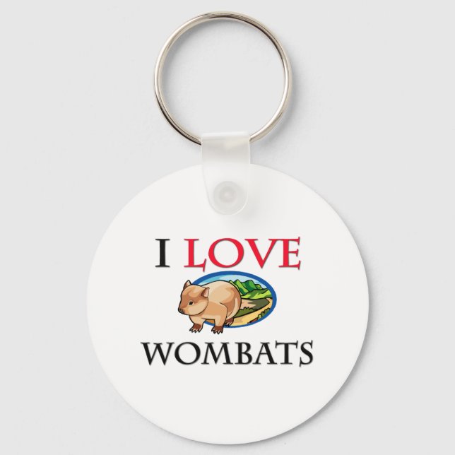 Porte-clés I Love Wombats (Recto)