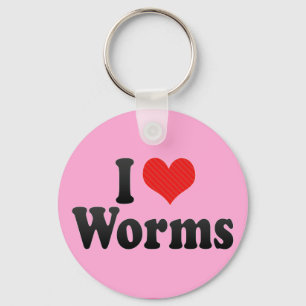 Porte-clés I Love Worms