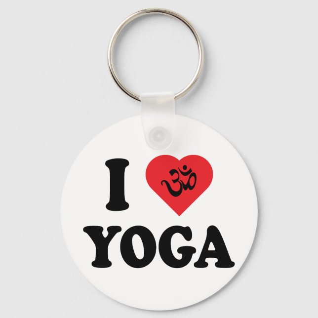 Porte-clés I Love Yoga Cadeau (Recto)