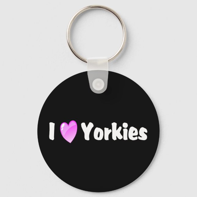 Porte-clés I Love Yorkies (Recto)