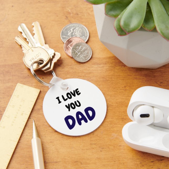 Porte-clés I Love you dad Elegant and Modern  (Bureau)