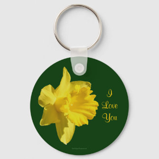Porte-clés I Love You Daffodil Flower Photo Porte - clé