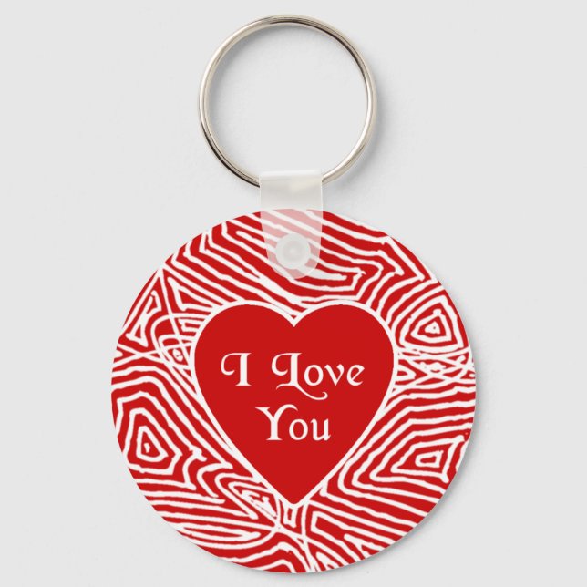 Porte-clés I Love You Heart Keychain (Recto)
