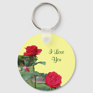 Porte-clés I Love You Red Roses Flower Porte - clé photo