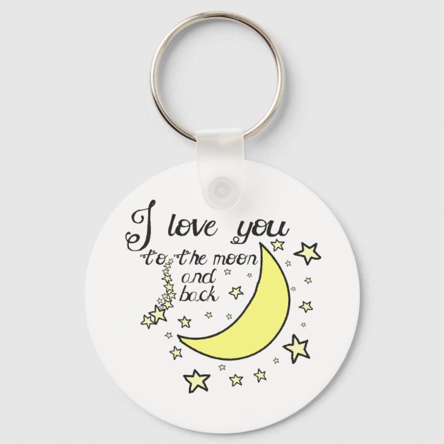 Porte-clés I love you to the moon and back (Recto)