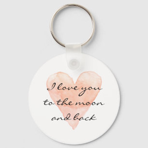 Porte-clés I love you to the moon and back heart keychains