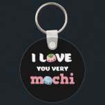 Porte-clés I Love You Very Mochi Cute Valentine's Day Puns<br><div class="desc">I Love You Very Mochi. Funny mochi design for those who love this sweet Japanese dessert. Cool,  sweet and cute merchandise for mochi lover. Perfect for couple and lover on Valentine's Day. Great Christmas gift and birthday present for family and friends.</div>