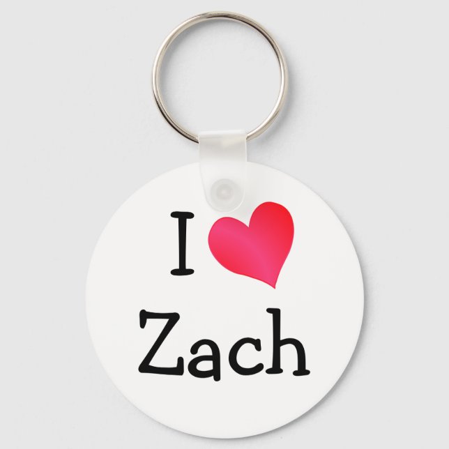Porte-clés I Love Zach (Recto)