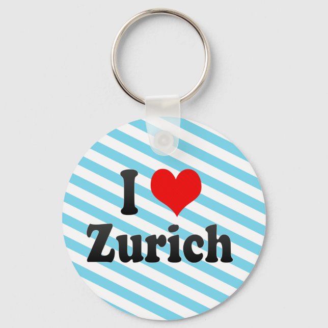Porte-clés I Love Zurich, Suisse (Recto)
