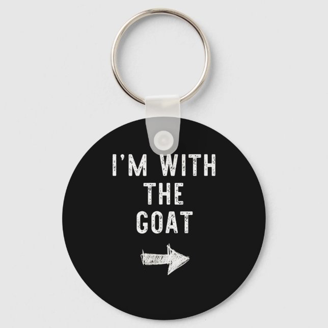 Porte-clés I’m With The Goat Funny Halloween Couple Costume  (Recto)