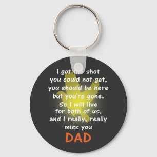 Porte-clés I miss you dad white text