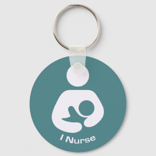 Porte-clés I Nurse Pro-Breastfeeding Icon (Teal)