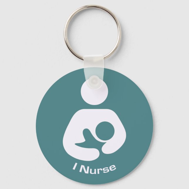 Porte-clés I Nurse Pro-Breastfeeding Icon (Teal) (Recto)