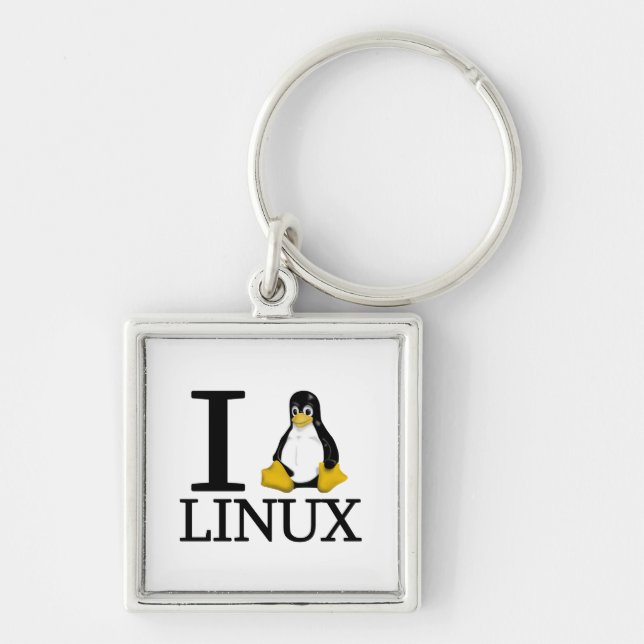 Porte-clés I pingouin Linux 2 (Devant)