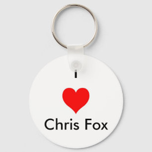 Porte-clés I porte - clé de Fox de Chris de coeur [blanc ;