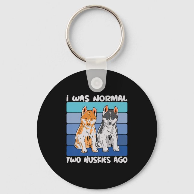 Porte-clés I Quoi Normal Deux Huskies Shiba Dog (Recto)