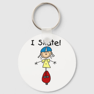 Porte-clés I Skate Skateboard Girl