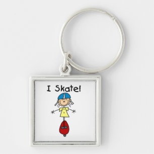 Porte-clés I Skate Skateboard Girl