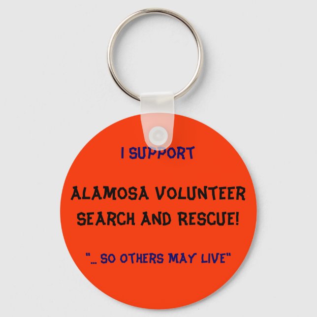 Porte-clés I Support, Alamosa VolunteerRechercher et Secourir (Recto)