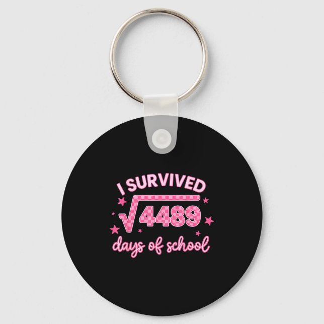 Porte-clés I Survived 67 Days Of School 6-7 Meme Math Teacher (Recto)