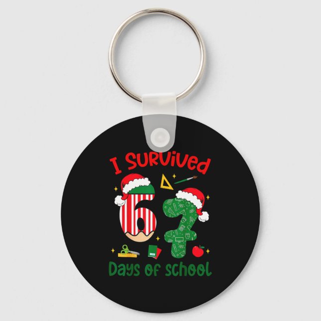 Porte-clés I Survived 67 Days Of School Christmas Six Seven M (Recto)