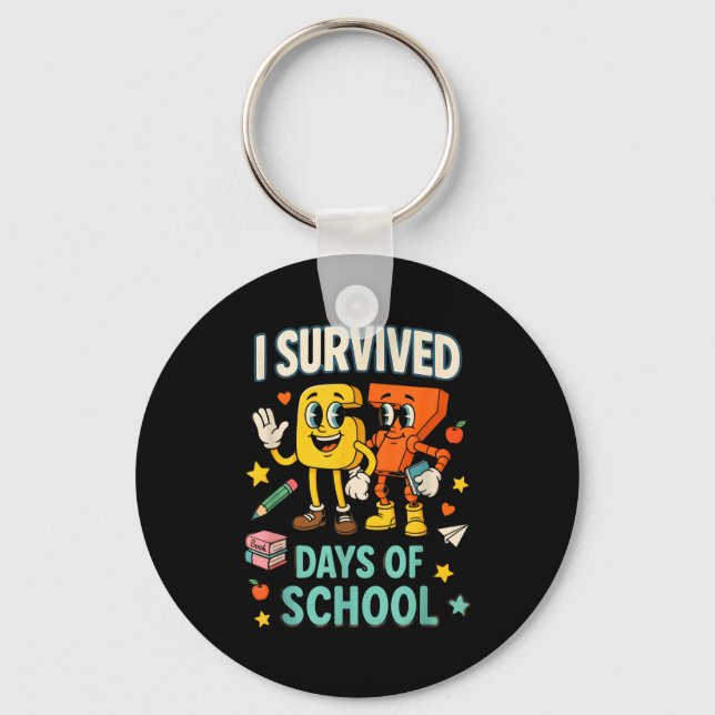 Porte-clés I Survived 67 Days Of School Funny 67 Meme Teacher (Recto)