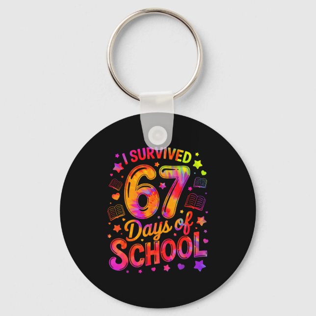 Porte-clés I Survived 67 Days Of School Funny Meme Teacher St (Recto)
