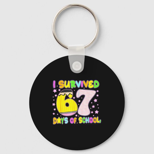Porte-clés I Survived 67 Days Of School Funny Meme Teacher St (Recto)