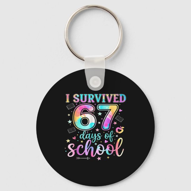 Porte-clés I Survived 67 Days Of School Funny Meme Teacher St (Recto)
