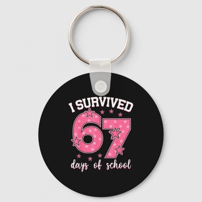 Porte-clés I Survived 67 Days Of School Funny Meme Teacher St (Recto)
