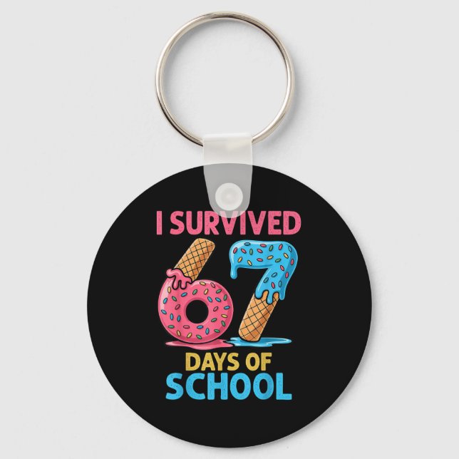 Porte-clés I Survived 67 Days Of School Ice Cream Six Seven T (Recto)