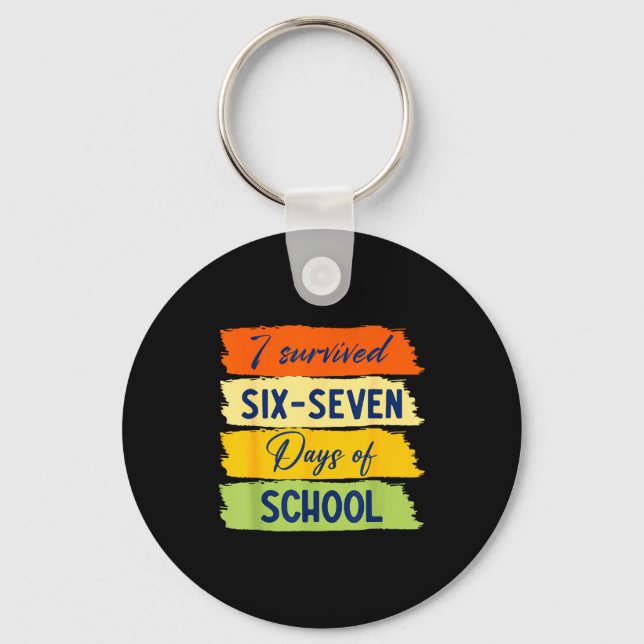Porte-clés I Survived 67 Days Of School Six Seven Meme Studen (Recto)
