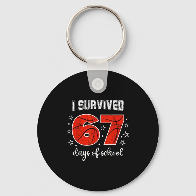 Porte-clés I Survived 67 Days Of School Six Seven Meme Studen (Recto)