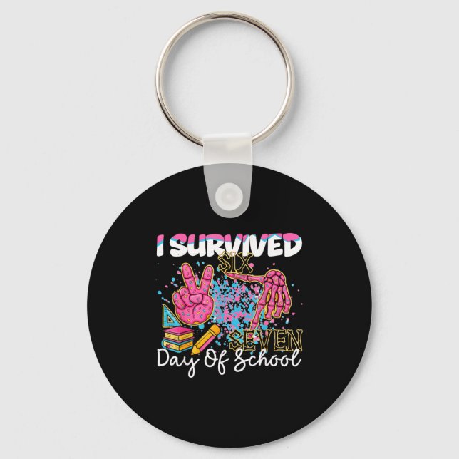 Porte-clés I Survived 67 Days Of School Six Seven Meme Teache (Recto)
