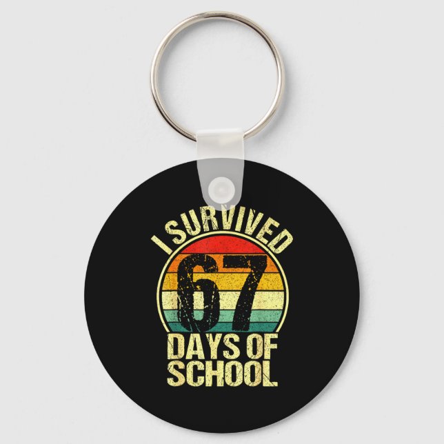 Porte-clés I Survived 67 Days Of School Six Seven Meme Teache (Recto)