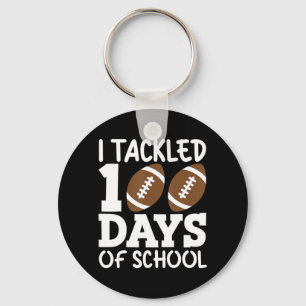 Porte-clés I Tackled 100 Day Of School Football Boy 100th Day