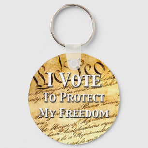 Porte-clés I Vote To Protect My Freedom
