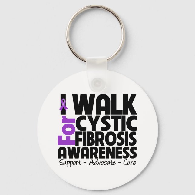 Porte-clés I Walk For Cystic Fibrosis Awareness (Recto)