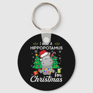 Porte-clés I Want A Hippopotamus For Christmas Cute Gift Xmas