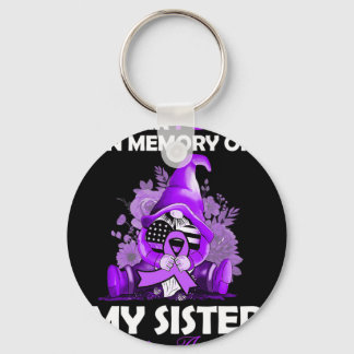 Porte-clés I Wear Purple For My Sister Overdose Awareness Mon