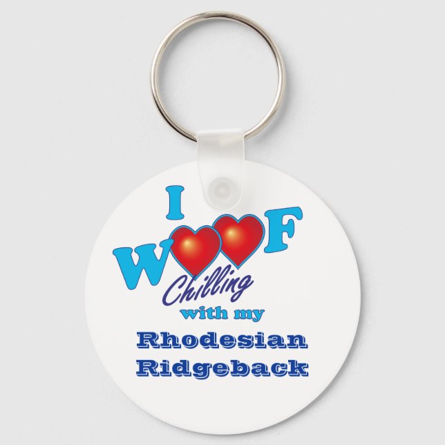 Porte-clés I Woof Rhodesian Ridgeback (Recto)