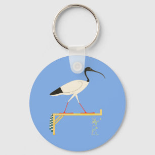 Porte-clés Ibis Illustration & Thoth Hiéroglyphique