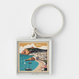 Porte-clés Ibiza, Espagne Affiche de voyage