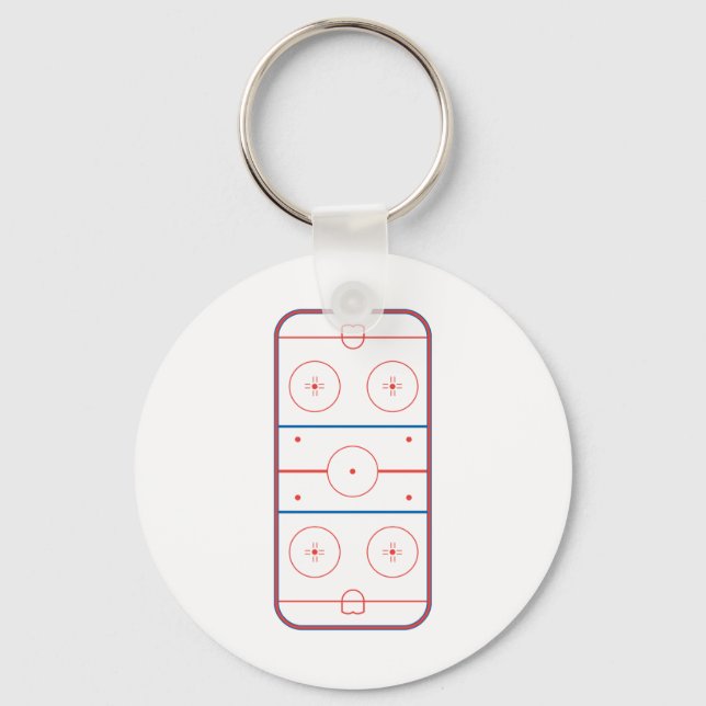 Porte-clés ice hockey rink graphic (Recto)